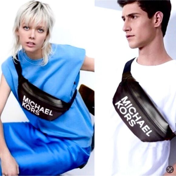 NWT Gorgeous Michael Kors Signature Sling Bag Fanny Pack with Silver Hardware main image 15